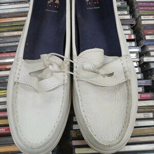 Cole Haan Nantucket Penny Loafers  Women’s Size 10 🤍 White Pebbled Leather